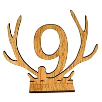 1 20 antler wooden table cards number sets hollow out ornaments for wedding party favors decoration name place cards numbers new