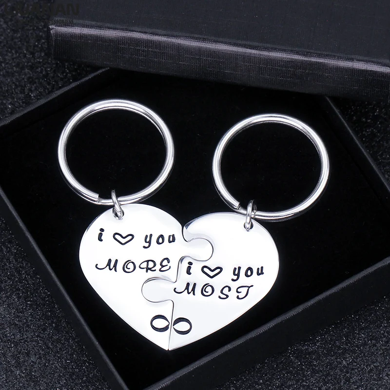 

Couple Key Chain Ring Set Broken Heart Keychains Gift for Husband Wife Boyfriend Girlfriend-Her One His Only Crown Love Infinity