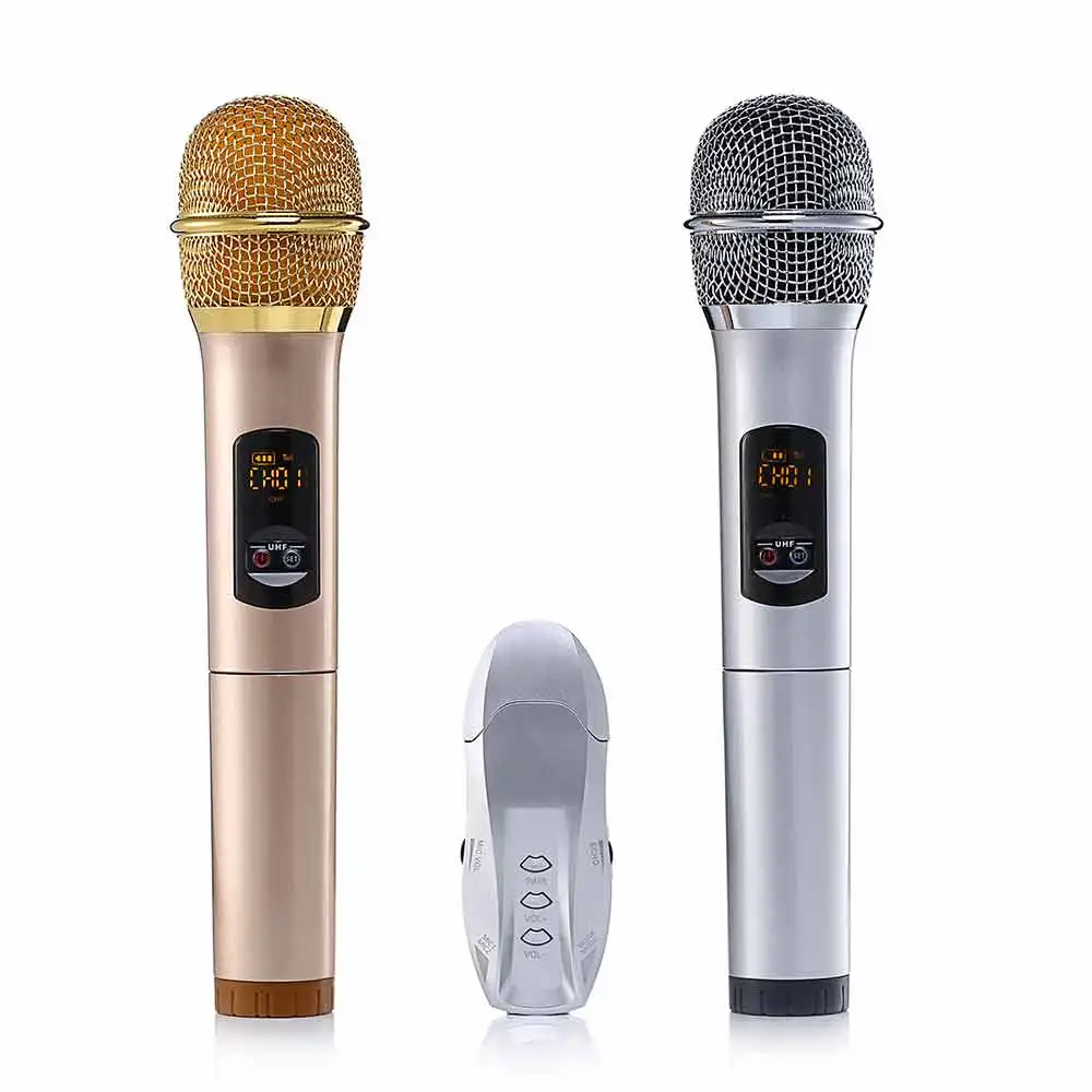 2Pcs UHF Wireless Microphone Bluetooth 3.0 Karaoke Mic For Ios Android Smartphone Computer Meeting Class Speech | Электроника