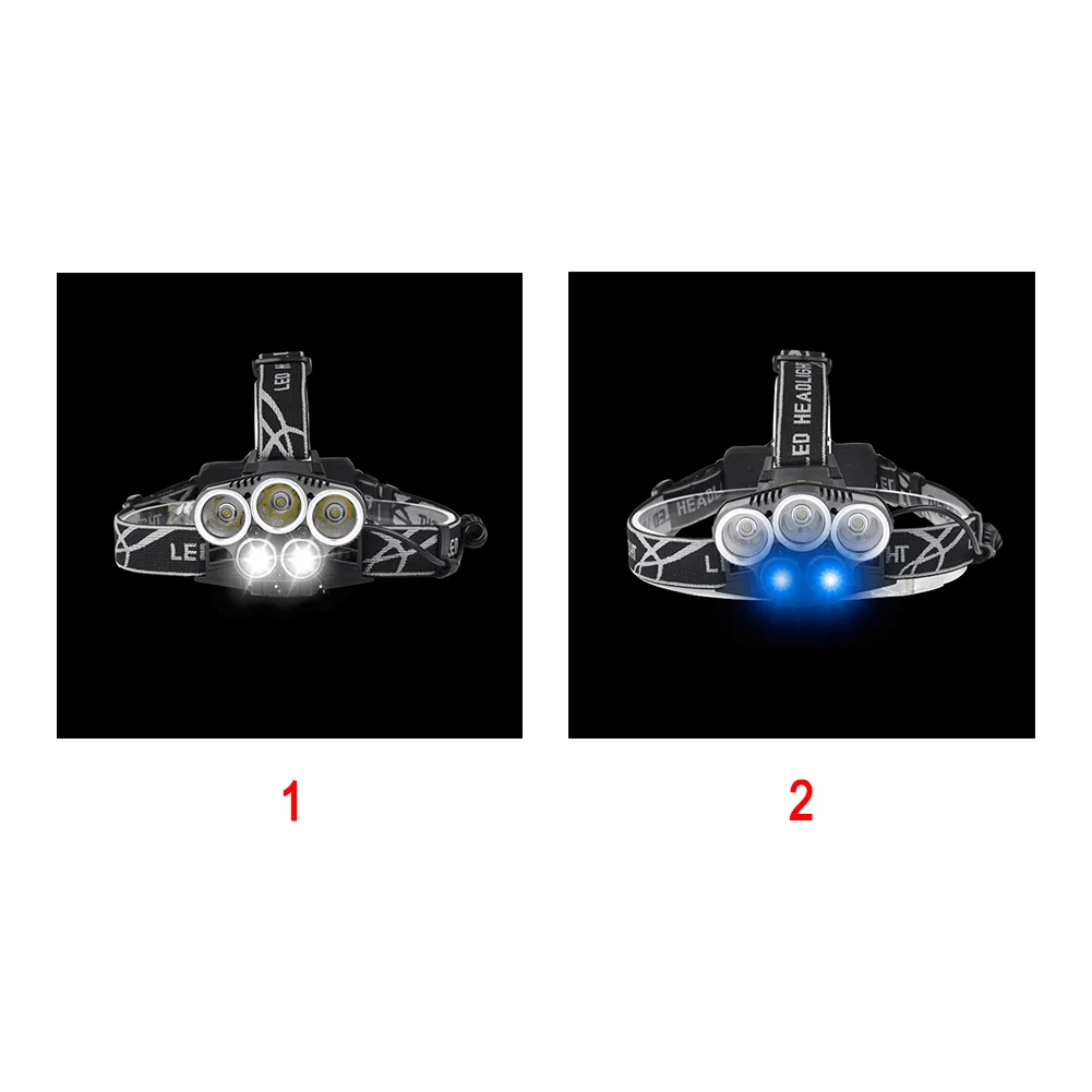 5 LED Rechargeable Headlight Outdoor Riding Hunting Headlamp Adjustable base Waterproof Working | Лампы и освещение