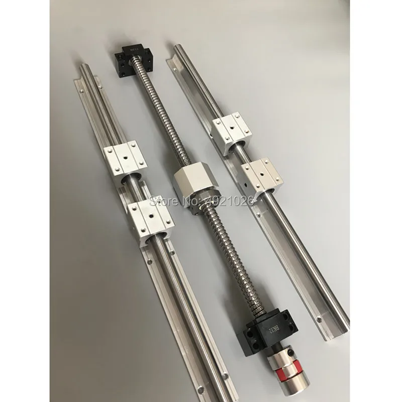 

SBR20 linear guide rail 6 sets SBR20 - 400/700/700mm + SFU1605 - 450/750/750mm ballscrew + BK12 BF12 + Nut housing cnc parts