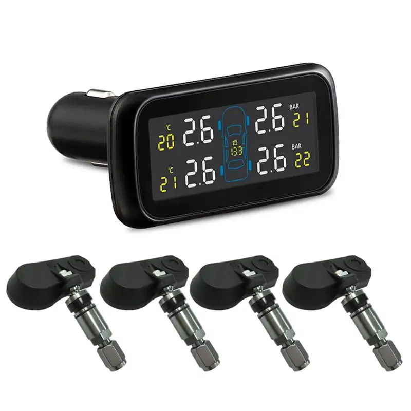 Беспроводной умный автомобиль TPMS система контроля давления в шинах 4 внутренних