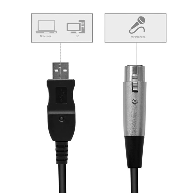 3M USB мужчина к XLR Женский микрофон Соединительный кабель Новый | Аксессуары