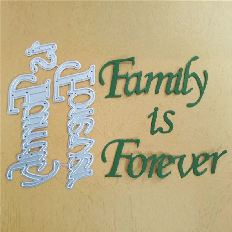Swovo Family is Forever Words металлические режущие штампы для скрапбукинга DIY Бумага карта