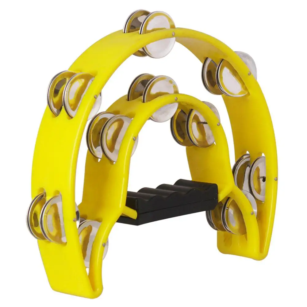 IRIN музыкальный бубен колокольчик с двойным рядом металлических Jingles ударный