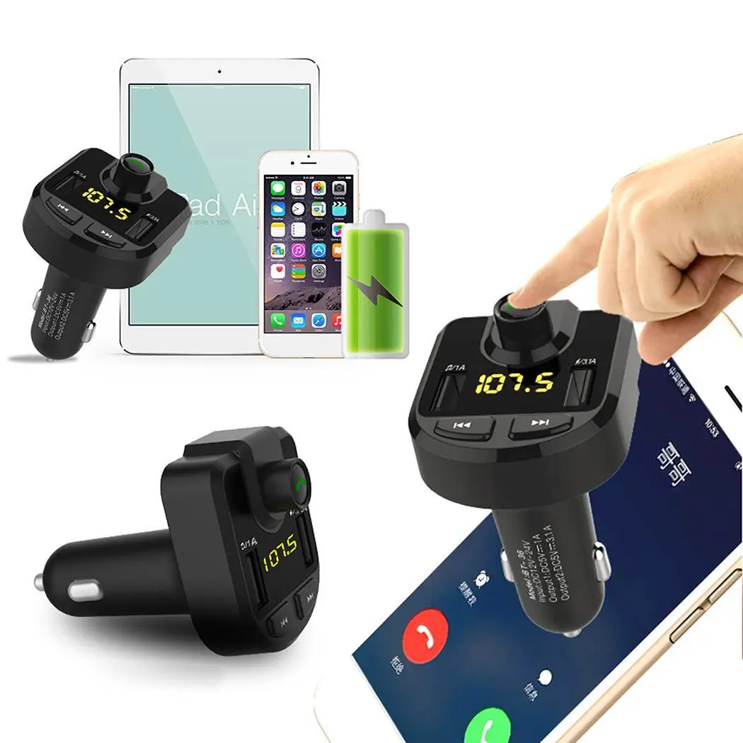 Новинка BT36 Автомобильный Bluetooth MP3 плеер двойное USB Автомобильное зарядное