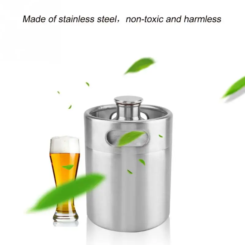 2L/3.6L/4L/5L из нержавеющей стали мини бочонок портативная для пивных бутылок