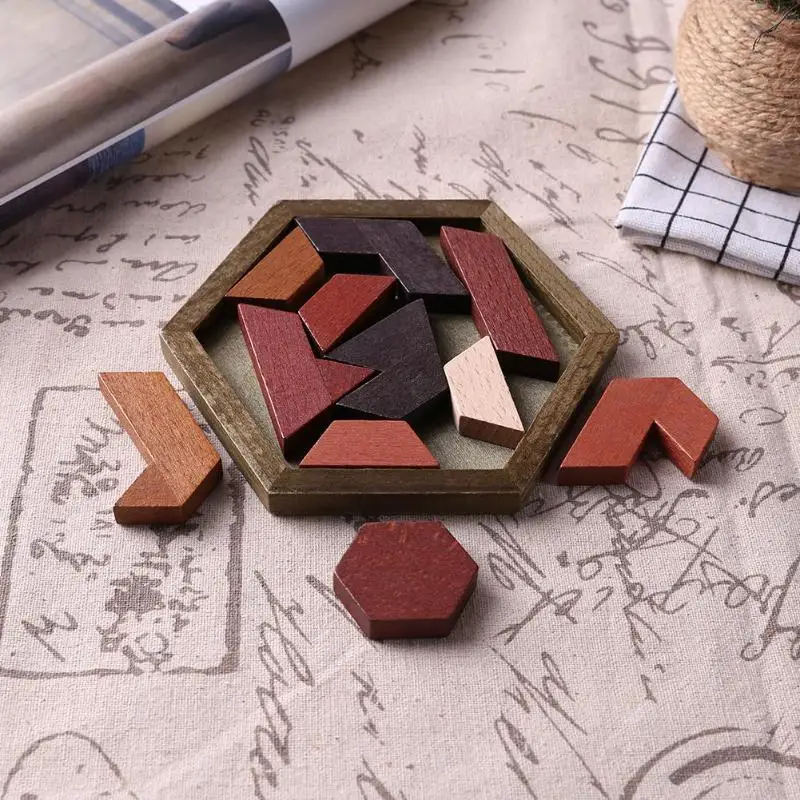 Геометрические формы Abnormity головоломки Дети деревянный номер Tangram доска игрушки