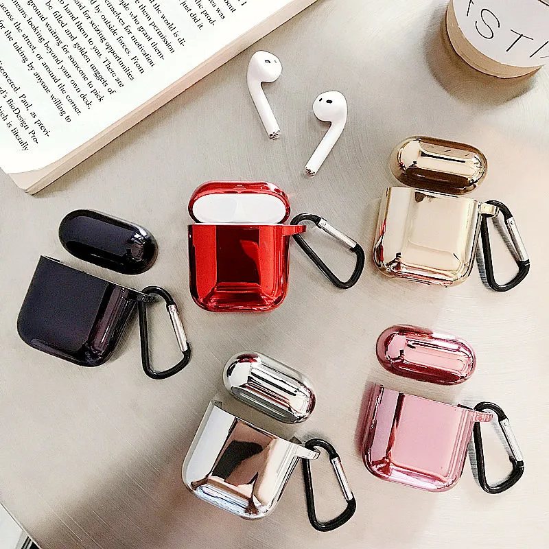 Гальванизированный мягкий чехол для наушников airpods Bluetooth Беспроводная