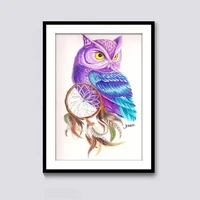diamond painting new style animal series living room bedroom decorative painting rainbow owl manufacturer supply dire