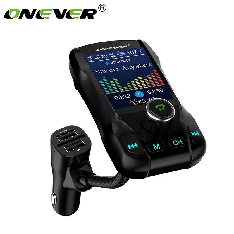 Автомобильный комплект громкой связи Onever беспроводной fm передатчик с цветным