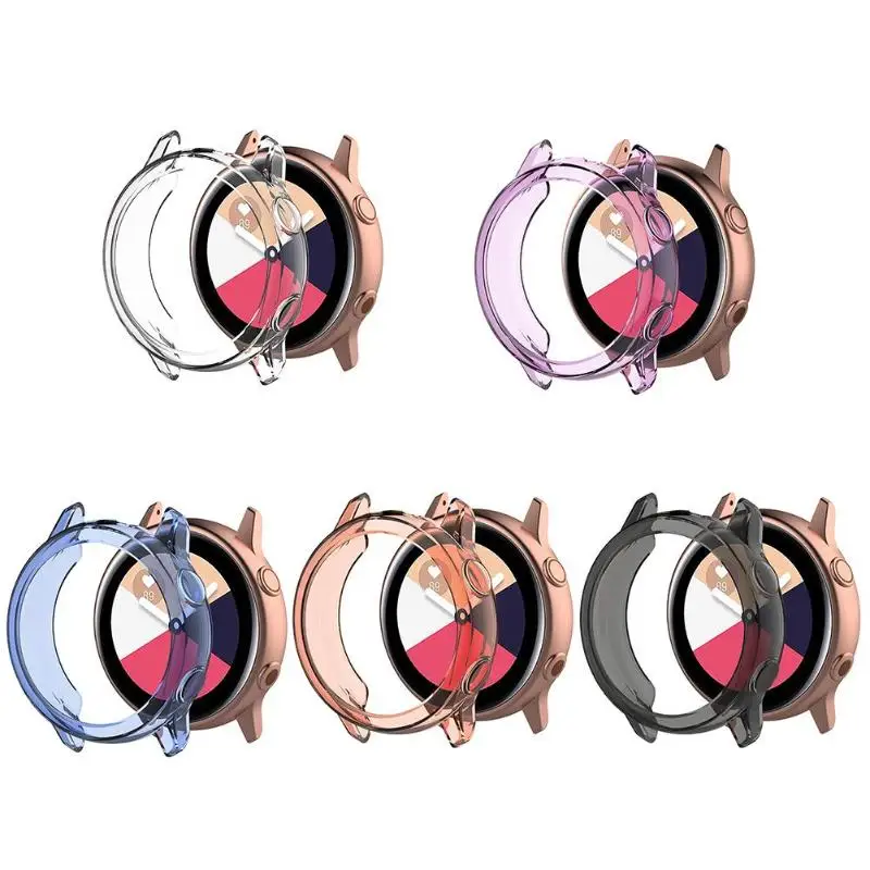 Прозрачный защитный чехол из ТПУ Корпус рамка для умных часов браслет Samsung Galaxy Watch