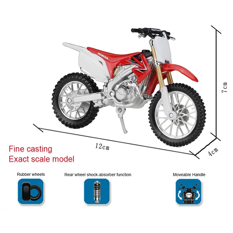 MAISTO 1:18 HON & DA CRF 450R модель мотоцикла из литого сплава практичная игрушка