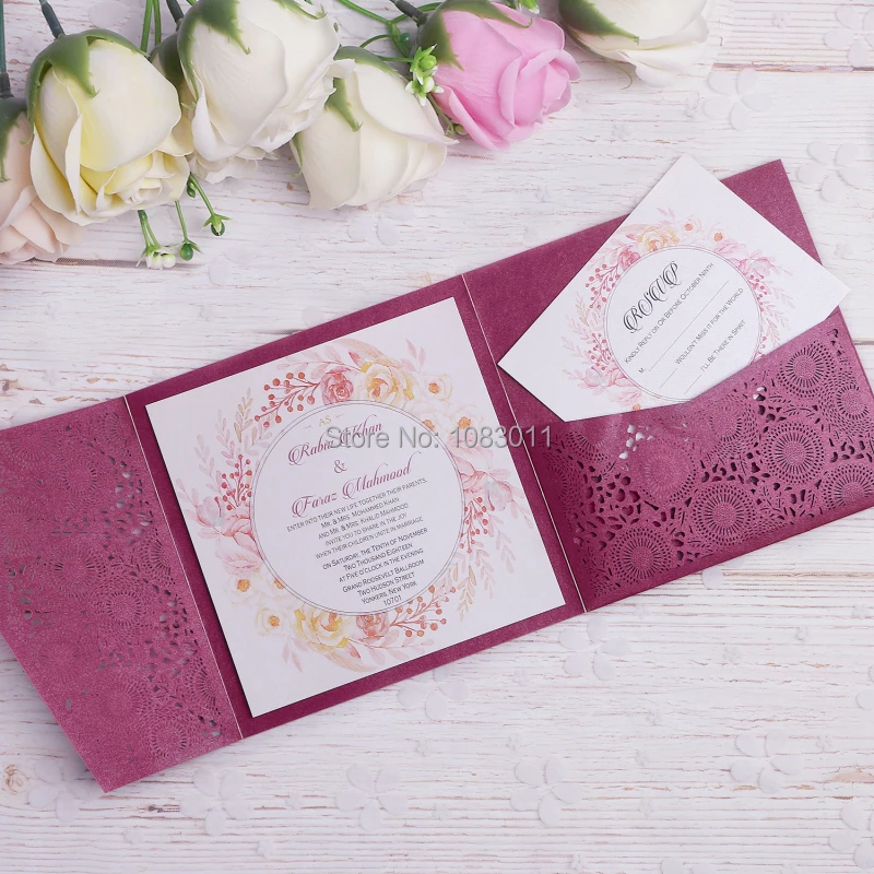 20 шт. пригласительных открыток с лазерной гравировкой|Открытки и приглашения| |