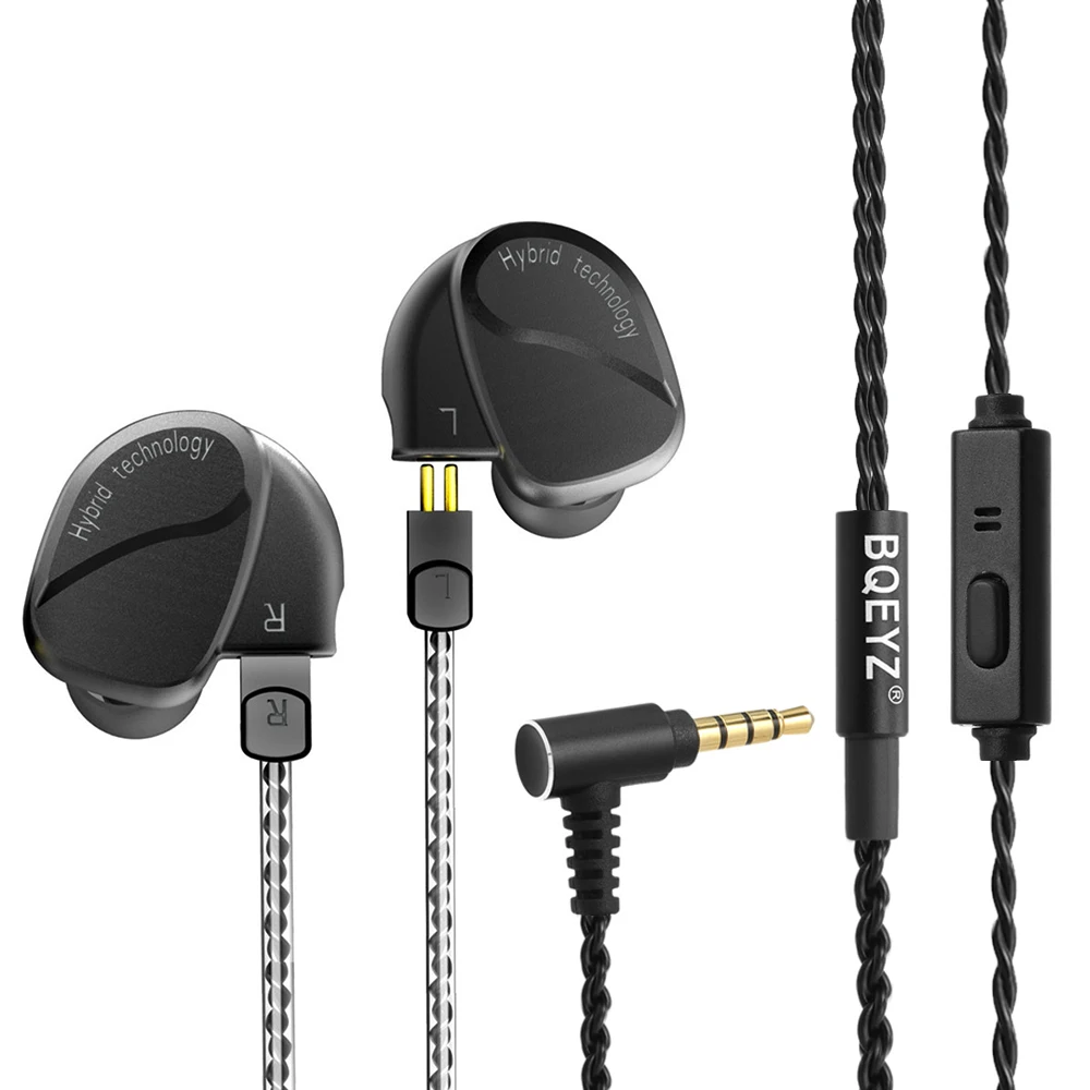 BQEYZ проводные наушники сделай сам 2BA + 2DD гибридные динамические Hi Fi басовые с
