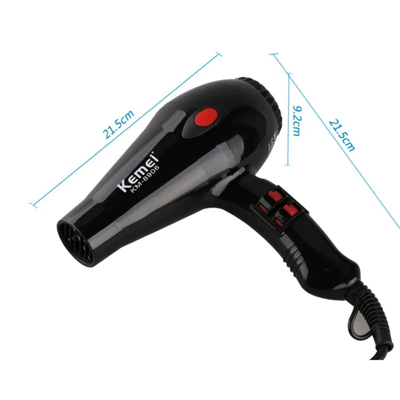 Kemei KM-8906 home negative ion high-power hot and cold air blower Black | Бытовая техника