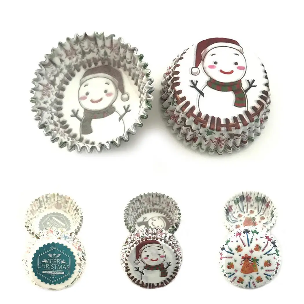 Cake Mini Letter Cupcake Molds Bell Ppaper Snowman Disposable Kitchen As Picture Cup Paper Baking | Дом и сад
