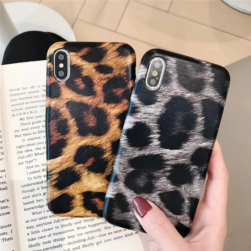 Винтажный чехол для телефона с леопардовым рисунком iphone 7 чехлы iPhone 6/6S/XR/8Plus/X/Xs MAX