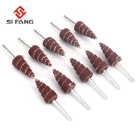 si fang 103050pcs sandpaper wheel 80 conical flap wheels grinding head 6mm shank diameter for rotary tool abrasive tools