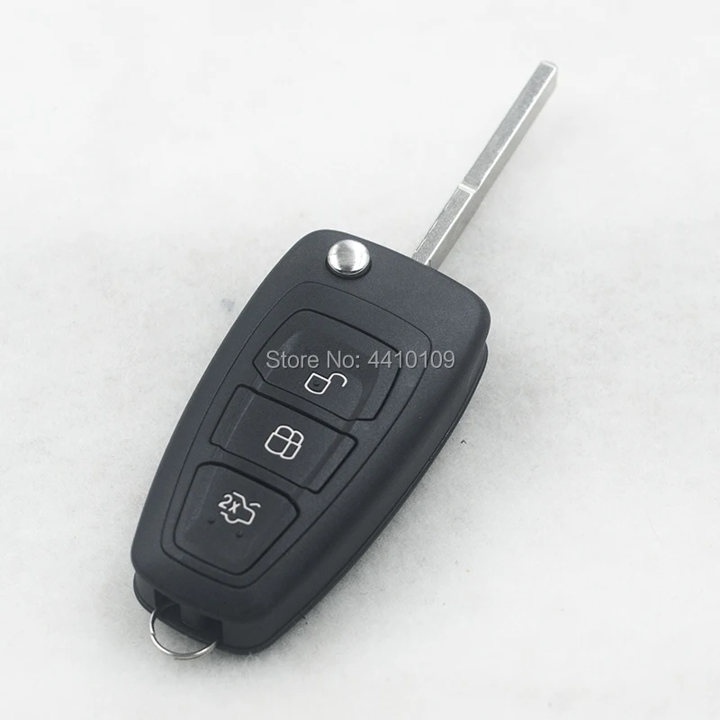 

High Quality 3 Button Remote Key Shell For Ford Focus Fiesta 2013 Fob Case with HU101 Blade Flip Folding Remote Key Shell Case