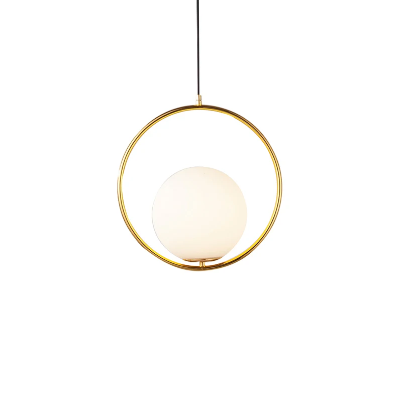 LED E27 кольцо золото искусство кухня столовая & бар подвесные светильники для