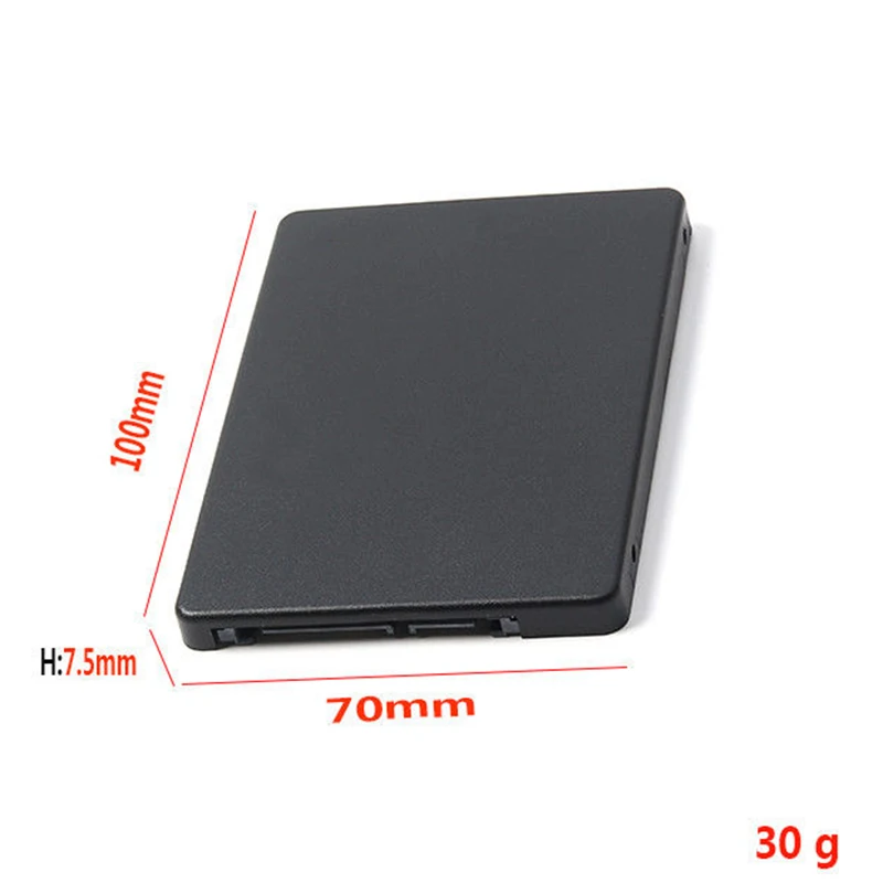 Мини Pcie mSATA SSD до 2 5 дюймов SATA3 адаптер карта с корпусом 7 мм Толщина Черный|Адаптеры
