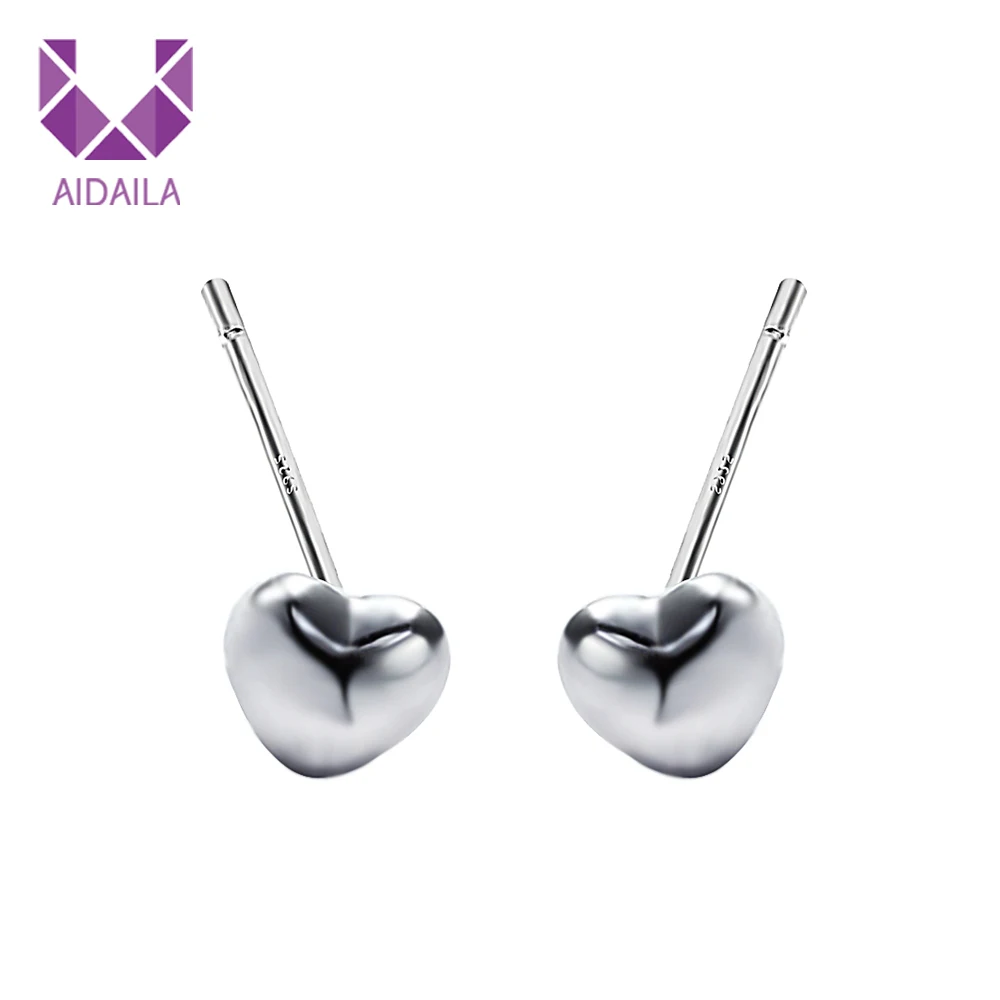 

AIDAILA 100% 925 пробы серебряные маленькие простые женские серебряные маленькие серьги тонкие ювелирные изделия серьги для помолвки
