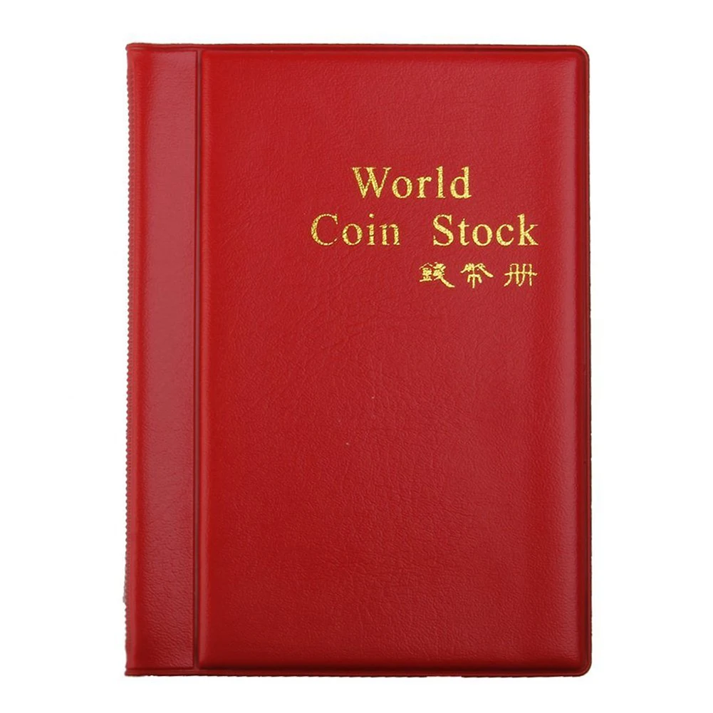 PPYY NEW -10 pages 120 small grid Coin Collect booklet - Red | Канцтовары для офиса и дома