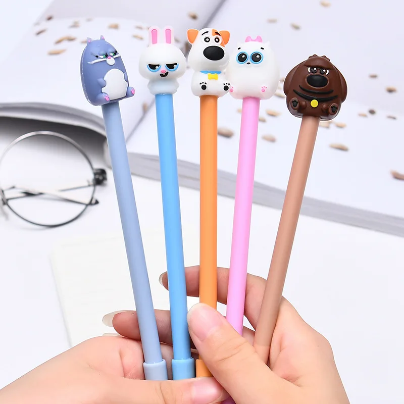 5 шт./компл. Kawaii животные милые домашние гелевая чернильная ручка милый
