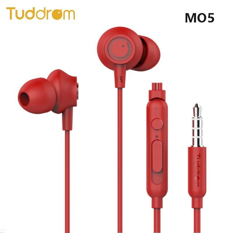Tuddrom MO5 динамические наушники вкладыши Проводная гарнитура с микрофоном