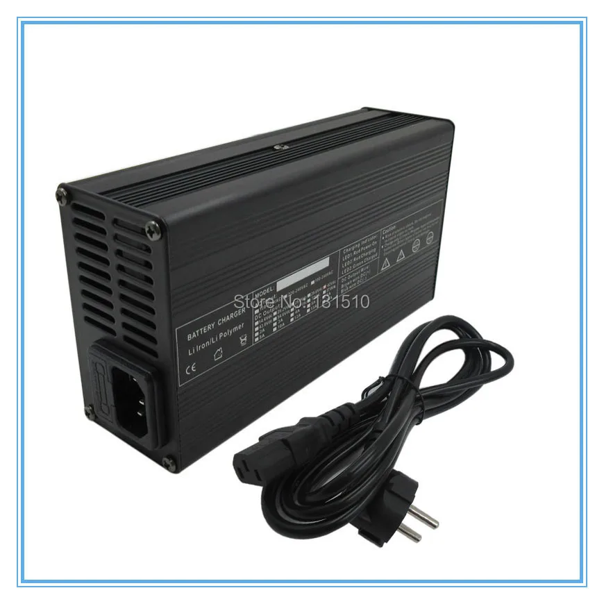 Зарядное устройство 3,65 V 15A 1S 3,2 V LiFePO4 50AH 100AH 200AH, умное зарядное устройство, высокомощное зарядное устройство, алюминиевый корпус с вентилятором