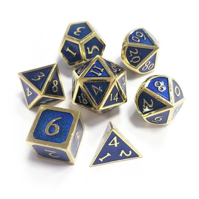 Outlet новый шрифт для подземелий и драконов 7 шт./компл. инновационный RPG Dice D & Metal
