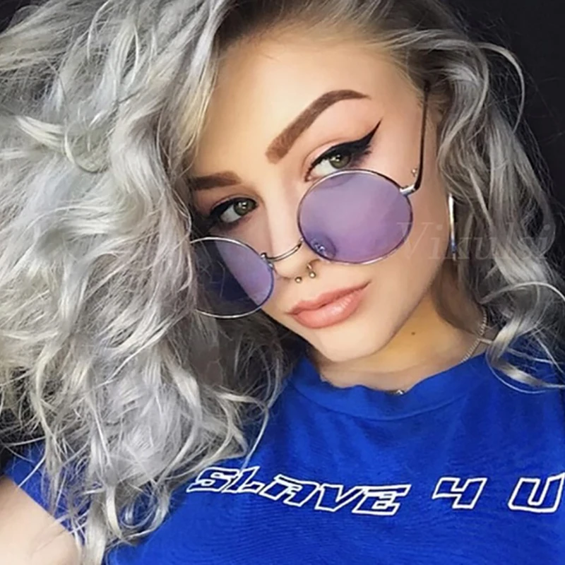 

Retro Round Sunglasses Men Women Brand Designer Sun glasses Metal Frame Party Eyewear Eyeglasses