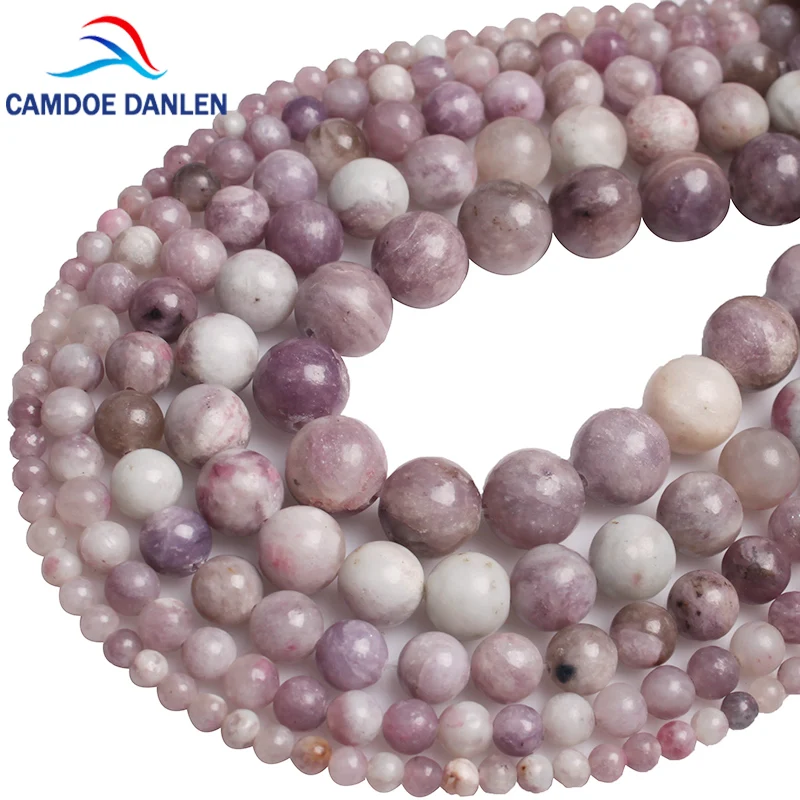 Beads Natural Stone Purple Lavender Violet Lilac Loose Round Spacer For Bracelet &amp jewelry Making 4 6 8 10 12mm | Украшения и