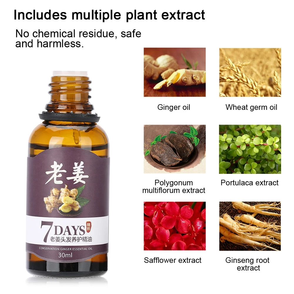 30ml Unisex Fast Hair Growth Essence Anti Loss Treatment Nourishing Natural Plant Extract Tool | Красота и здоровье