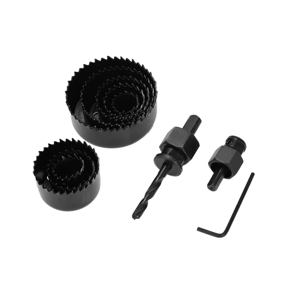 

11pcs Hole Saw Kit Cutting Drilling Tools Set Wood Metal Cutter 19-64mm Cutter for Wood Drill Bits set screw extractor