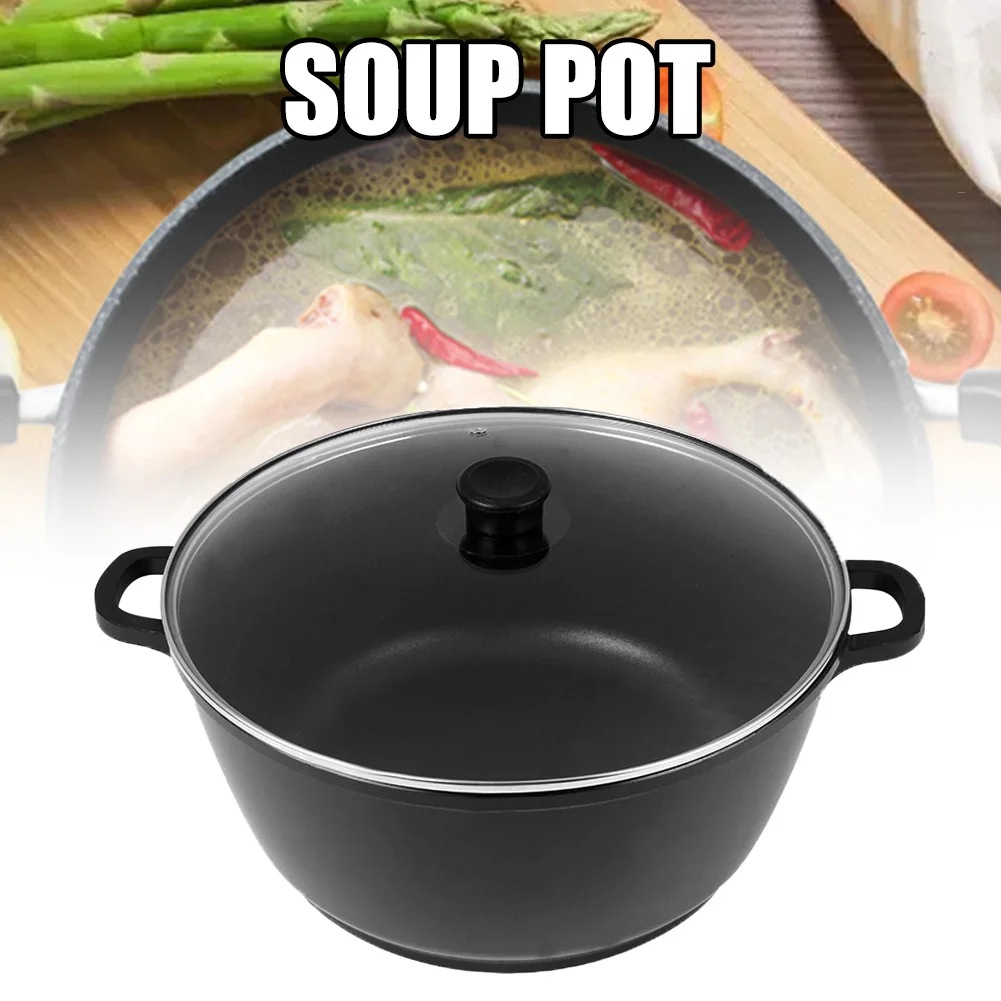Stockpot Жесткий анодированный товары для дома черный кастрюля антипригарным