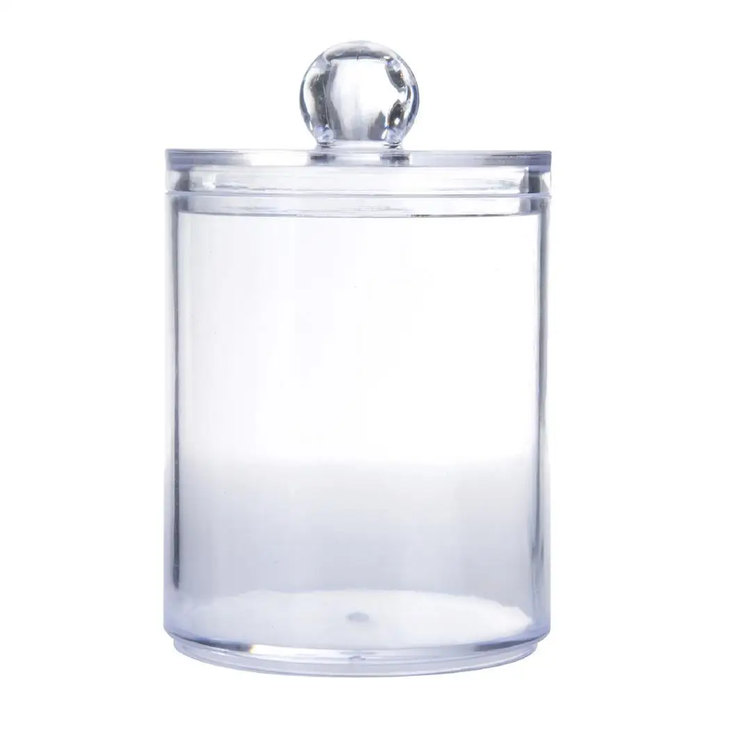 Transparent Dual Layer Cylinder Cotton Swab Storage Box Makeup Organizer Case | Дом и сад
