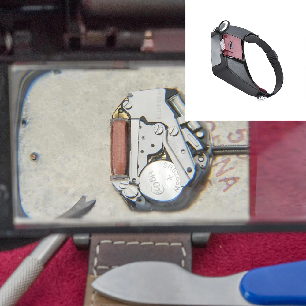 Оголовье Лупа со светодиодной подсветкой фара увеличительное Стекло Ювелирная