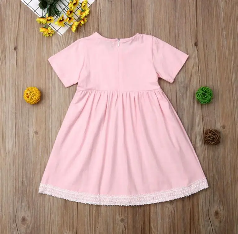Toddler Baby Kid Girl Clothing Dress Casual Short Sleeve Cute Princess Ruffle Summer Dresses Clothes Girls 2-7T | Детская одежда и