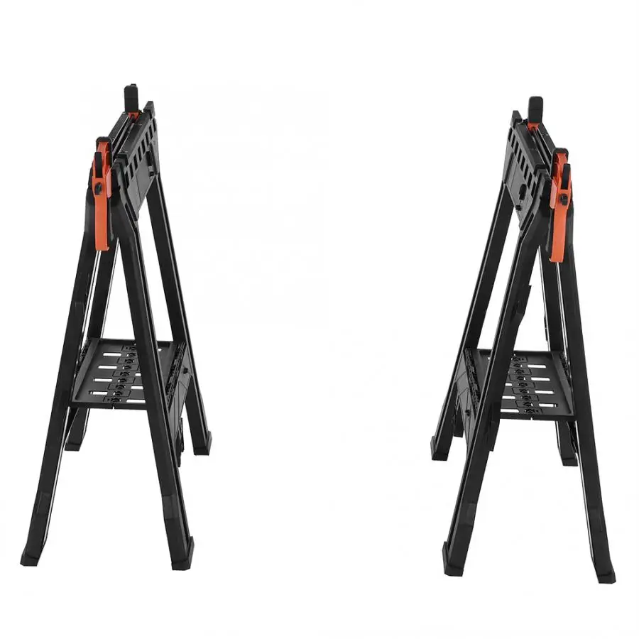 2 шт. сверхмощный складной Sawhorse прочная пила лошадь нескользящий зажимной