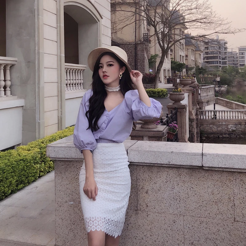 MoYan 2018 New Arrival Casual Women Hollow out Skirt Spring Summer Hot Sale Female Stylish White Above Knee | Женская одежда