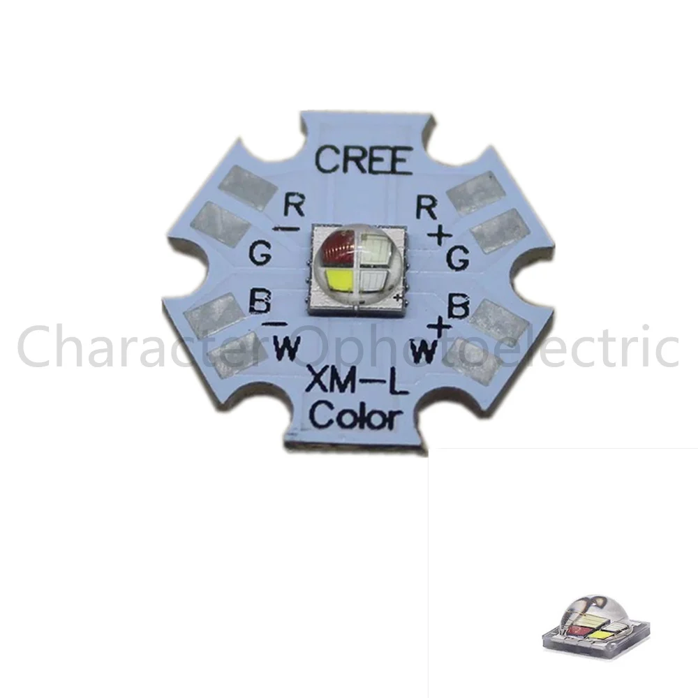 10w Cree XLamp XM-L XML RGBW RGB White or RGB Warm White Color High Power LED Emitter 4-Chip 20mm Star PCB Board