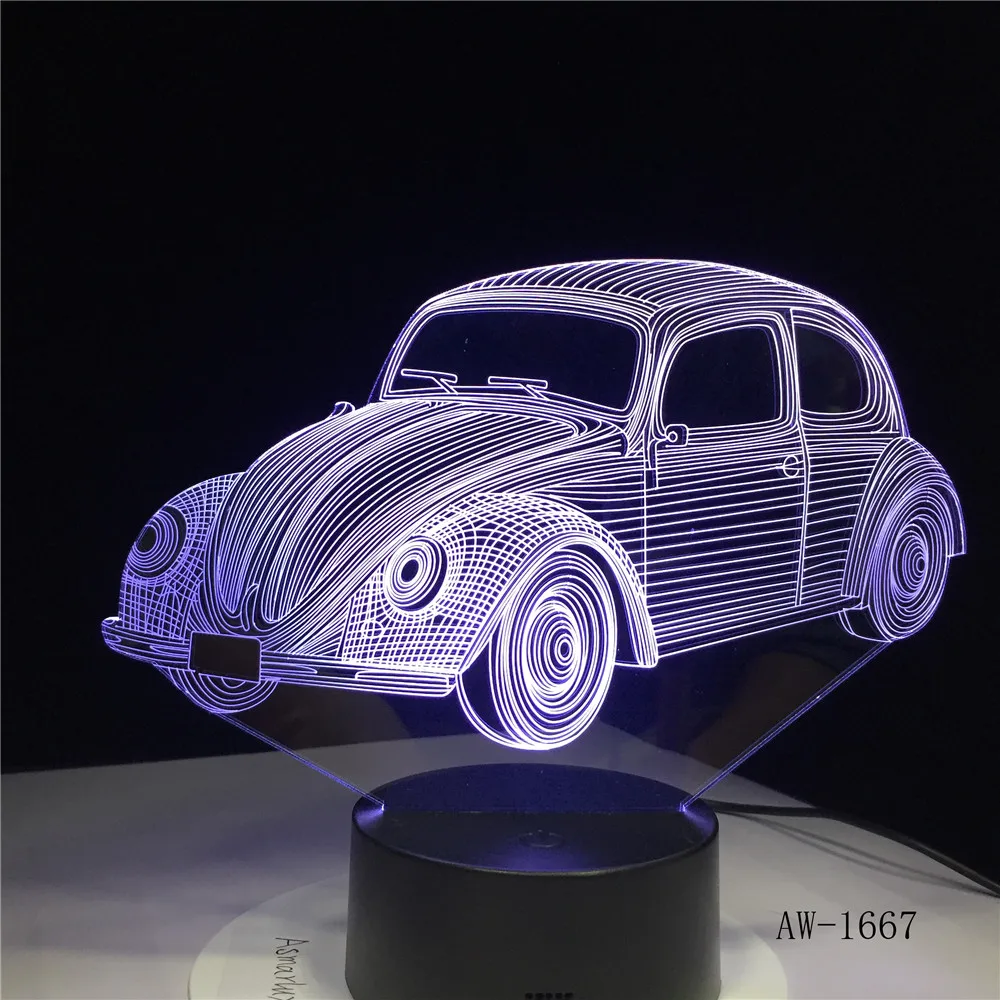 Автомобильная техника автомобиль бульдозер трактор 3D 7 цветов лампа визуальный