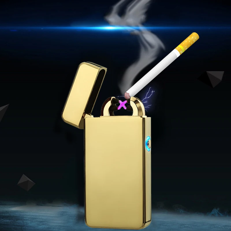 Акция! Новая Металлическая USB перезаряжаемая Зажигалка беспламенная электронная