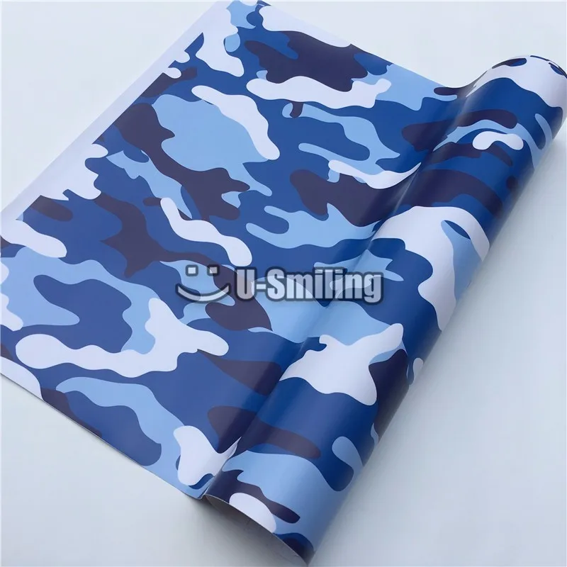 Виниловая пленка Best Tiger Blue Camo самоклеящаяся для автомобиля на велосипедную