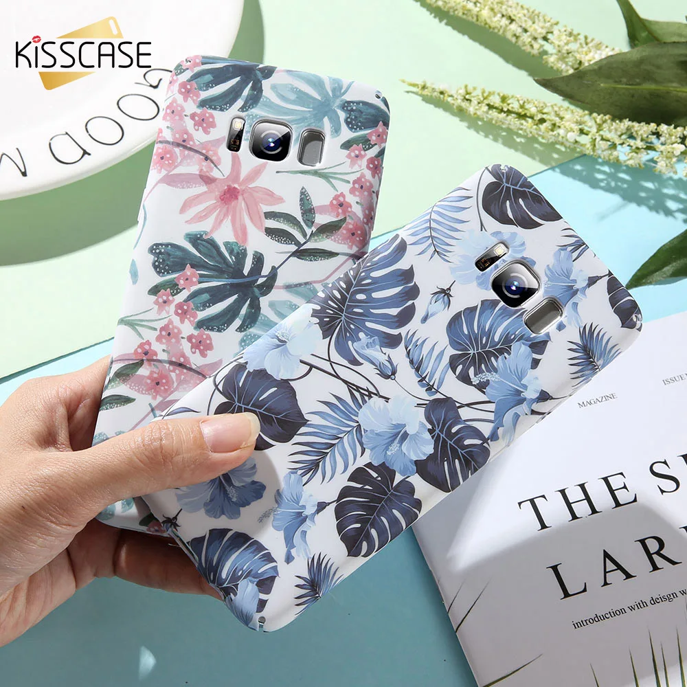 Чехол KISSCASE с цветочным узором для Samsung Galaxy S10 plus S10e S9 S8 PLUS NOTE 9 8 жесткий чехол