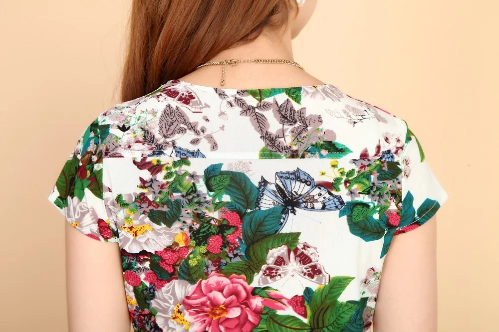 Женское летнее платье Vestidos De Festa шелк короткое с рукавом без ворота повседневное