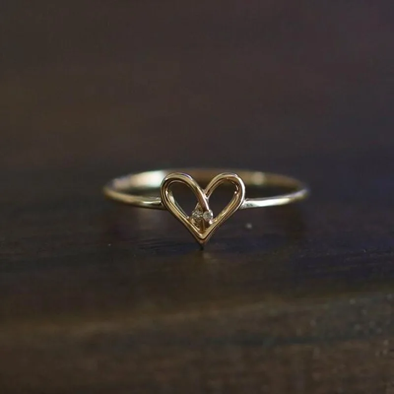 2019 корейские милые открытые витые кольца в форме сердца с узлом для девушек