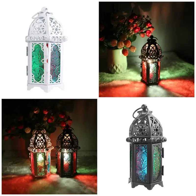 Retro Style Hollow Iron Windproof Candlestick Wall Decoration Home Candle Holder Party Decor Lantern | Дом и сад